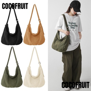 Cocofruit Canva Hobo กระเป๋าสะพายข้าง ความจุขนาดใหญ่ มีหลายช่อง สไตล์เรโทร