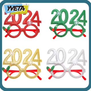 Yveta 2024 แว่นตา ลายเกล็ดหิมะ หลากสี เครื่องประดับแฟชั่น ของขวัญคริสต์มาส สําหรับเด็ก