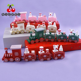 Nicesi รถไฟพลาสติก ของขวัญ ปาร์ตี้คริสต์มาส ตกแต่ง Merry Christmas