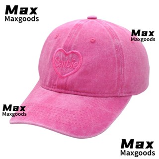 Maxg หมวกเบสบอลลําลอง ปักลายการ์ตูนอนิเมะ บาร์บี้ ปรับได้ เหมาะกับใส่กลางแจ้ง สําหรับผู้ชาย และผู้หญิง