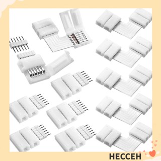 Hecceh แถบเชื่อมต่อสายไฟ LED พลาสติก รูปตัว L 6PIN อุปกรณ์เสริม 3 ชิ้น