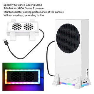 Superage เกมคอนโซล Cooling Stand ปรับ RGB Light Cooler Dock Station พร้อม 2 พอร์ต USB พิเศษสำหรับ XBOX Series S