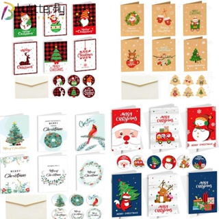 Buttterfly ซองจดหมายเปล่า ลาย Merry Christmas แฮนด์เมด DIY 12 ชุด