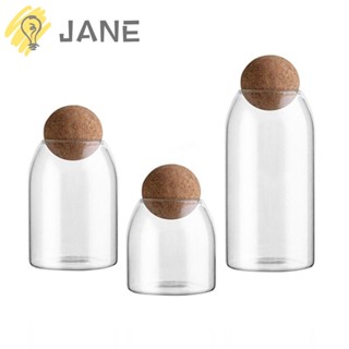 Jane โหลแก้วเก็บชา กาแฟ น้ําตาล พร้อมจุกปิด