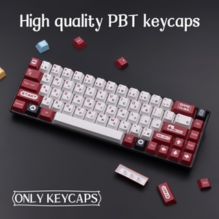 Famicom Keycap 139 Key caps ปุ่มกดคีย์บอร์ด 139 คีย์ PBT Cherry Profile สําหรับ IKBC 61 64 84 87 980