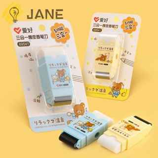 Jane ยางลบลูกกลิ้ง แบบแมนนวล 3 in 1 คุณภาพสูง สําหรับกวาดฝุ่น ทําความสะอาดโต๊ะ โรงเรียน สํานักงาน