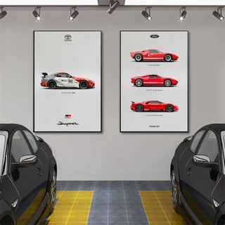Supra รถโปสเตอร์ GR Fast และ Furious กีฬารถ GTR รถแข่งผ้าใบภาพวาด Racer Motorsport Room Wall Art ภาพตกแต่งบ้าน