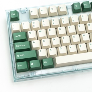 Cheese Green Keycap ชุดปุ่มกดคีย์บอร์ด OEM PBT สีเขียวชีส สําหรับ Cherry MX Switch Mechanical Keyboard