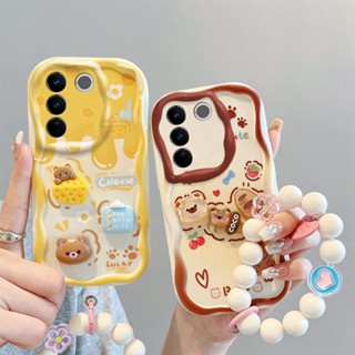 เคส Vivo V27 5G เคส Vivo V27 Pro 5G เคสโทรศัพท์มือถือ tpu แบบใส ลายการ์ตูนหมี ขนมปัง และขนมปัง สําหรับ BBGZ