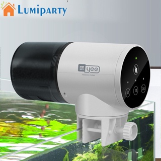 Lumiparty เครื่องให้อาหารปลาอัตโนมัติ หมุนได้ 360 องศา ความจุขนาดใหญ่ สําหรับตู้ปลา