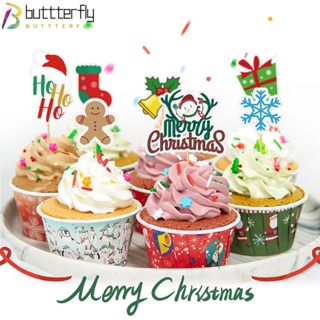 Buttterfly ลูกกลิ้งซานตาคลอส สโนว์แมน DIY สําหรับตกแต่งปาร์ตี้คริสต์มาส