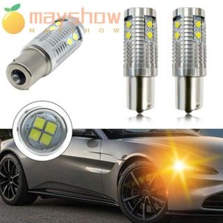 Mayshow ไฟเลี้ยว ไฟเบรก LED S25 3030 6500K สําหรับรถยนต์ 2 ชิ้น ต่อชุด