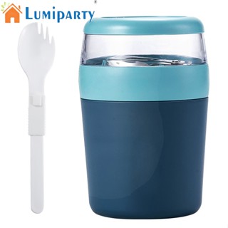 Lumiparty หม้ออาหารกลางวัน สเตนเลส 316 แบบพกพา น้ําหนักเบา กันรั่ว 500 มล.