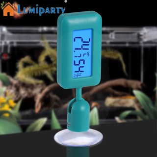 Lumiparty เครื่องวัดอุณหภูมิดิจิทัล หมุนได้ 360 องศา ขนาดเล็ก สําหรับสัตว์เลื้อยคลาน งู จิ้งจก