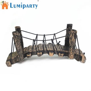 Lumiparty สะพานเรซิ่นปลอม อุปกรณ์เสริม สําหรับตกแต่งตู้ปลา