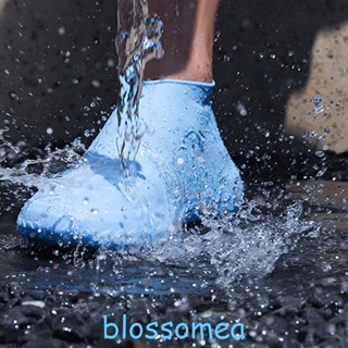 Blossomea รองเท้าบูทซิลิโคน กันน้ํา กันลื่น กันฝน สําหรับทุกเพศ ทุกวัย