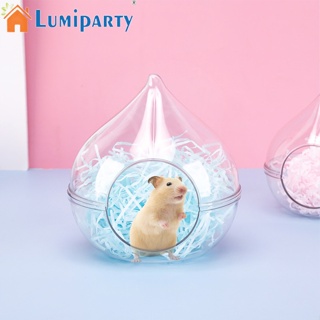 Lumiparty อ่างอาบน้ําใส รูปพีช ถอดออกได้ สําหรับหนูแฮมสเตอร์ ชินชิล่า