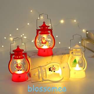 Blossomea โคมไฟ LED รูปสโนว์แมน แบบพกพา แขวนง่าย สําหรับตกแต่งปาร์ตี้คริสต์มาส