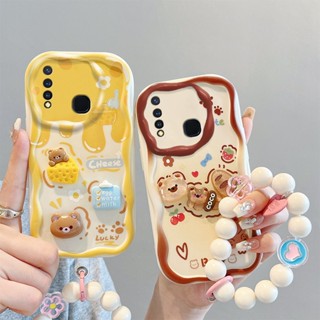 เคส vivo y19 เคสวีโว่ y19 เคสโทรศัพท์มือถือ ลายตุ๊กตา 3D สีครีม สําหรับ vivo y19