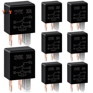 『yueywh524』รีเลย์ 5 Pin 12V 30A 8 ชิ้น สําหรับรถยนต์