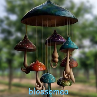 Blossomea กระดิ่งลมเรซิ่น รูปเห็ด แฮนด์เมด สําหรับตกแต่งสวน