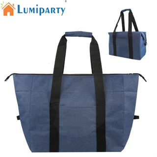 Lumiparty กระเป๋าผ้าออกซฟอร์ด ขนาดใหญ่ จุของได้เยอะ แบบพกพา สําหรับตั้งแคมป์ ช้อปปิ้ง ปิกนิก