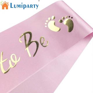 Lumiparty Mom To Be สายคล้องไหล่ พิมพ์ลายตัวอักษร ผ้าซาติน สําหรับงานปาร์ตี้ แม่ เด็ก