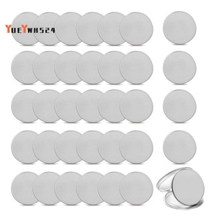 『yueywh524』เหรียญเปล่า 40 มม. พร้อมกล่องป้องกัน สีเงิน สําหรับแกะสลัก 30 ชิ้น