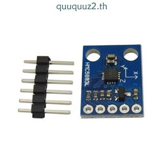 Quu GY-273 โมดูลเซนเซอร์แม่เหล็ก 3V-5V HMC5883L สําหรับโมดูลสนามแม่เหล็กสามแกน