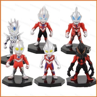 Kts โมเดลฟิกเกอร์ อุลตร้าแมน Tiga Belial Geed Zero Ultraman ของเล่น ของสะสม สําหรับเด็ก 6 ชิ้น