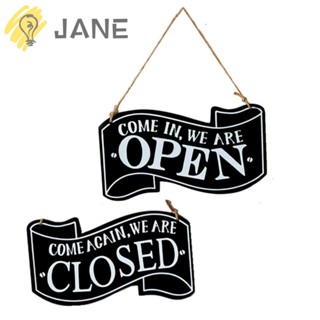 Jane ป้ายแขวน แบบสองด้าน พร้อมแหวนเปิด ปิด สําหรับร้านอาหาร