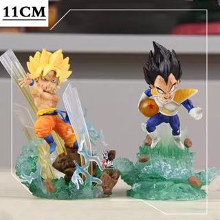 โมเดลฟิกเกอร์ อนิเมะดราก้อนบอล Super Saiyan Goku Vegeta 2 แบบ สําหรับเก็บสะสม