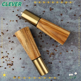 Clever ขวดบดพริกไทย เครื่องเทศ สเตนเลส สีทอง แมนนวล 7.1*2.4 นิ้ว 7.28*2.4 นิ้ว สําหรับร้านอาหาร 1 2 ชิ้น