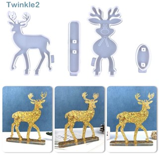 Twinkle แม่พิมพ์ซิลิโคน รูปกวางคริสต์มาส สําหรับทําเครื่องประดับ แฮนด์เมด