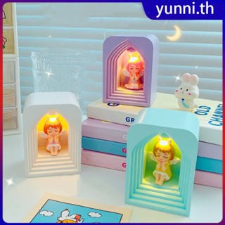 Sanrio Angel Handmade Night Light 11 ประเภทซิลิโคนแบบชาร์จไฟได้ LED โคมไฟตกแต่งห้องนอนเด็กของขวัญวันเกิด Nightlights Yunni