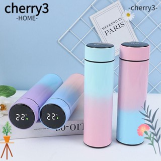 Cherry3 ขวดน้ําร้อน สเตนเลส ไล่โทนสี 500 มล. พร้อมหน้าจอดิจิทัล ของขวัญคริสต์มาส