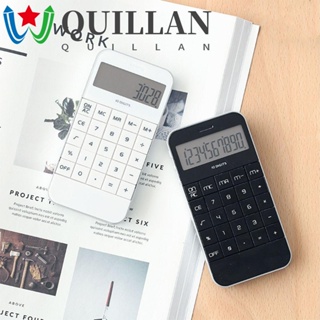 Quillan เครื่องคิดเลขดิจิทัล แฟชั่นนักเรียน จอแสดงผลโปรโมชั่น สากล ราคาถูก สีขาว