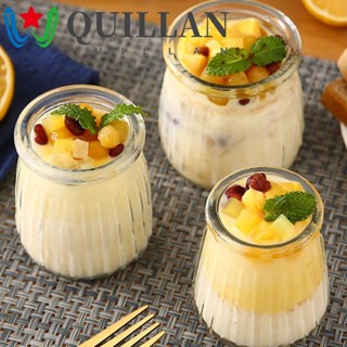 Quillan โหลแก้วพุดดิ้ง พร้อมฝาปิด 100/150/200 มล. จานขนม เยลลี่แก้วใส