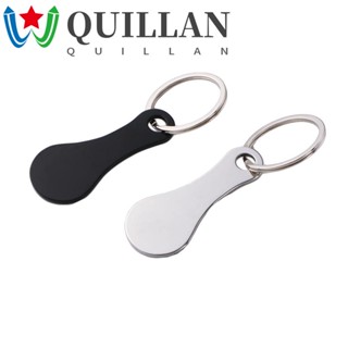 Quillan รถเข็นช้อปปิ้ง Token พวงกุญแจโลหะเงิน ตกแต่งพวงกุญแจตะขอตกแต่ง