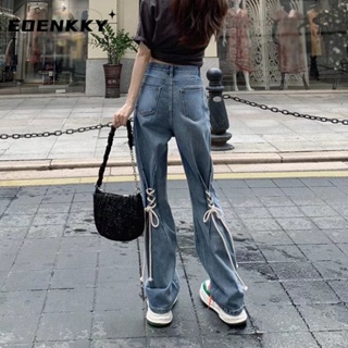 EOENKKY  กางเกงขายาว กางเกงยีสน์ผู้หญิง ทรงหลวม ๆ ตรง Retro Hip Hop Pants 2023 NEW Style  คุณภาพสูง สบาย Comfortable Stylish A97L82U 36Z230909