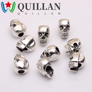 Quillan ลูกปัดสเปเซอร์ 4 มม. สีเงิน สไตล์โบราณ DIY สําหรับสร้อยข้อมือ