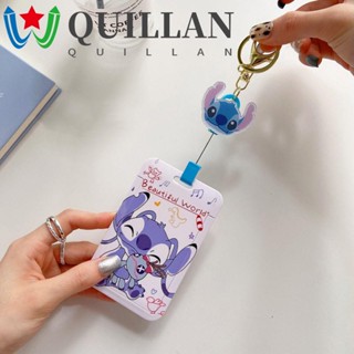 Quillan พวงกุญแจ รูปการ์ตูนกระต่าย เด็กผู้หญิง ใส่บัตรเครดิต บัตรประจําตัว บัตรประจําตัว บัตรรถบัส มินนี่ แบงค์