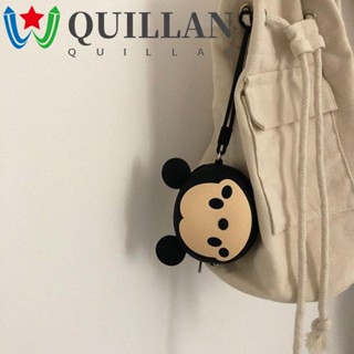 Quillan กระเป๋าใส่เหรียญ ซิลิโคน ลายการ์ตูนมิกกี้เมาส์ หมี มีซิป ขนาดเล็ก สําหรับผู้หญิง