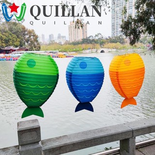 Quillan โคมไฟกระดาษ รูปปลาจีนอวยพร สําหรับตกแต่ง