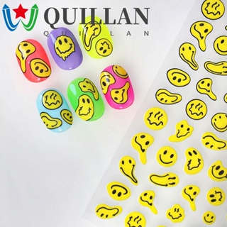 Quillan สติกเกอร์ติดเล็บ ลายการ์ตูนสุนัข เปลวไฟ อุปกรณ์เสริม สําหรับตกแต่งเล็บผู้หญิง