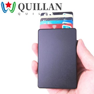 Quillan Rfid กล่องเก็บบัตรเครดิต Rfid อลูมิเนียมอัลลอยด์