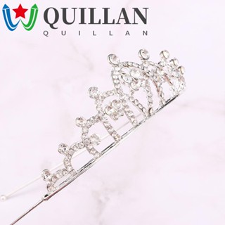 Quillan มงกุฎคริสตัล พลอยเทียม มงกุฎ ปาร์ตี้ ที่มีคุณภาพสูง เครื่องประดับผม หัวใจ รัก เครื่องประดับผม มงกุฎ รัดผม ชิ้น เจ้าสาว เครื่องประดับจัดงานแต่งงาน