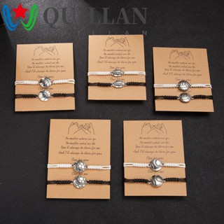 Quillan สร้อยข้อมือ เชือกถัก แฮนด์เมด ปรับได้ แฟชั่นคู่รัก สไตล์เกาหลี สร้างสรรค์ ของขวัญวันวาเลนไทน์ สําหรับเด็กผู้ชาย และเด็กผู้หญิง