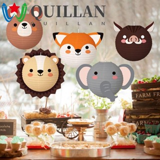 Quillan โคมไฟเทศกาล แบบพกพา จี้รูปสัตว์ DIY โคมไฟ ของขวัญเด็ก โคมไฟ ตกแต่งปาร์ตี้