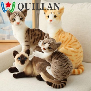 Quillan ตุ๊กตาแมวจําลอง เสมือนจริง พร้อมแผ่นรอง สําหรับตกแต่งบ้าน